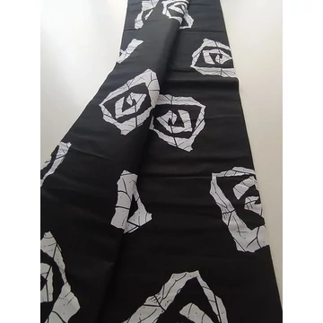 Fekete-fehér rózsák afrikai textil