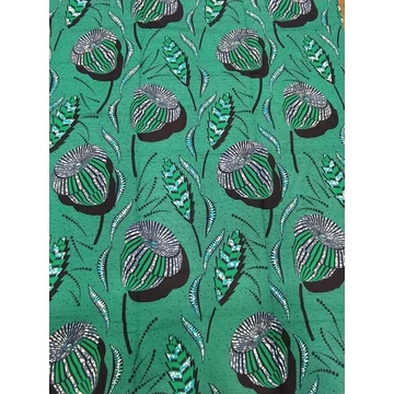 Türkiz mákvirág afrikai textil