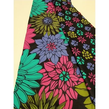 Pink virágos duplika afrikai textil