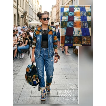 Batik csempe afrikai pamutvászon