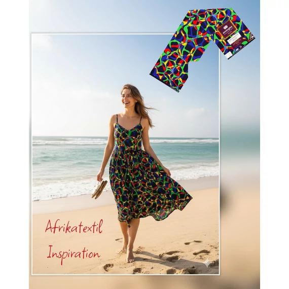 Szivárvány háló afrikai textil