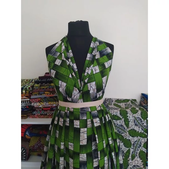 Olíva szövött mintás afrika textil