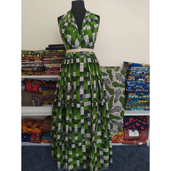 Olíva szövött mintás afrika textil