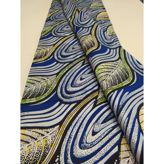 Fényes leveles afrikai textil