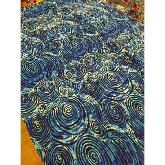 Királykék batik afrikai textil