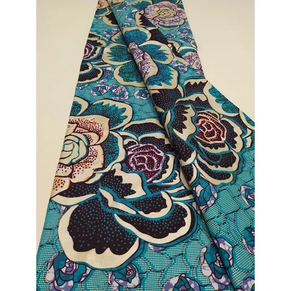 Fényes tavirózsa afrikai textil