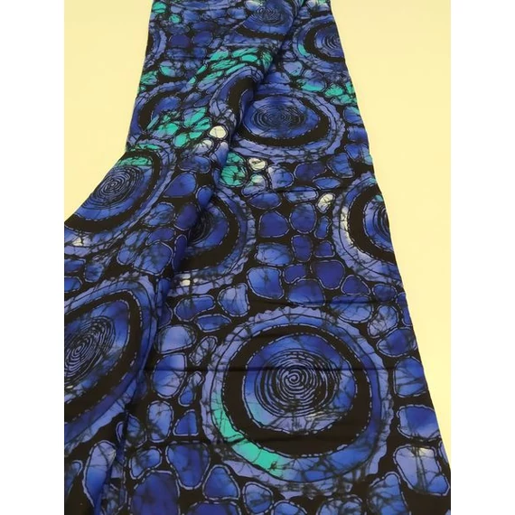 Királykék batik afrikai vászon