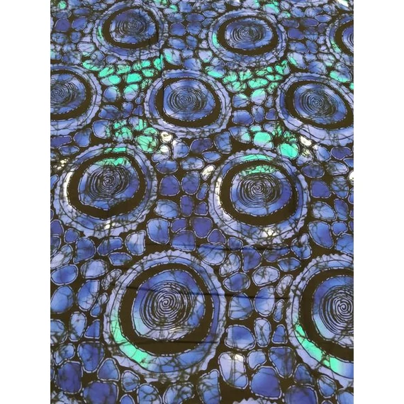 Királykék batik afrikai vászon