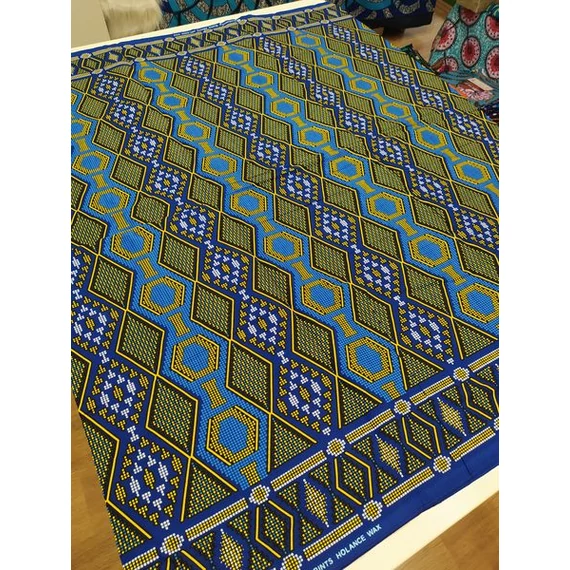 Kék kente afrikai textil