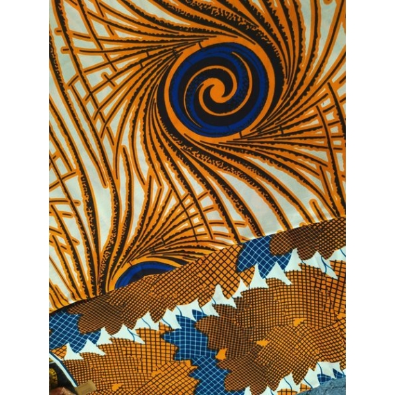 Narancs forgó afrika textil
