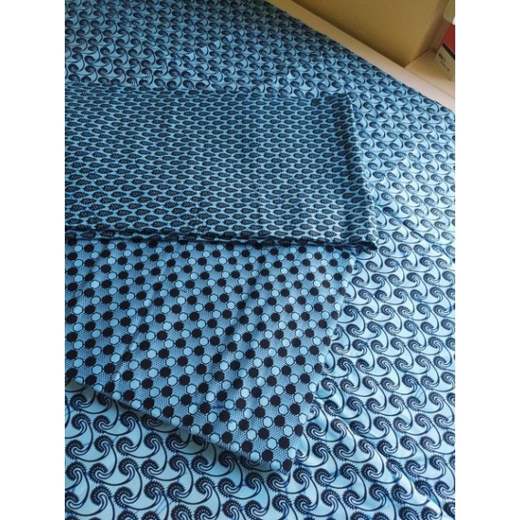 Kék apró tobozos afrika textil