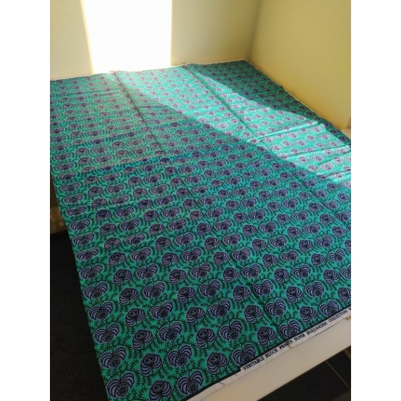 Türkiz aprómintás afrikai textil