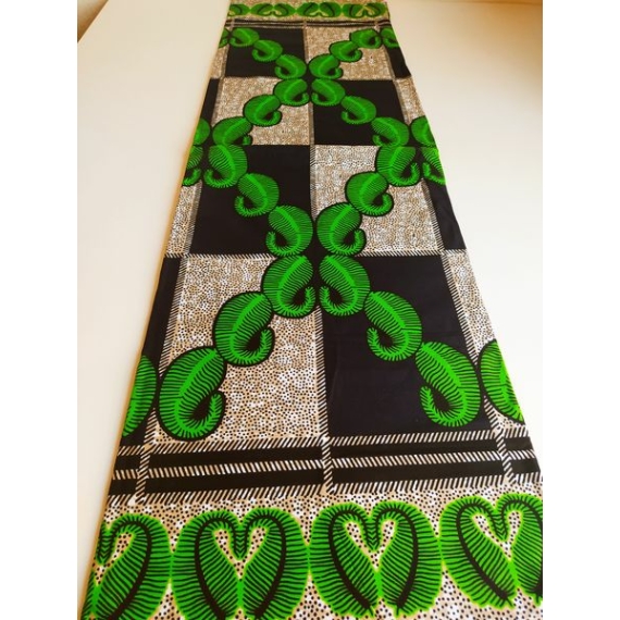 Zöld sakktábla afrikai textil