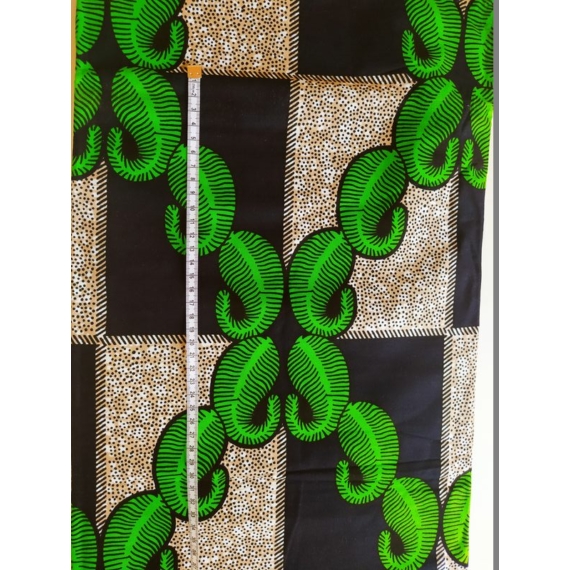 Zöld sakktábla afrikai textil