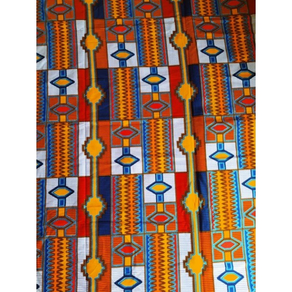 Piros-kék kente afrika textil