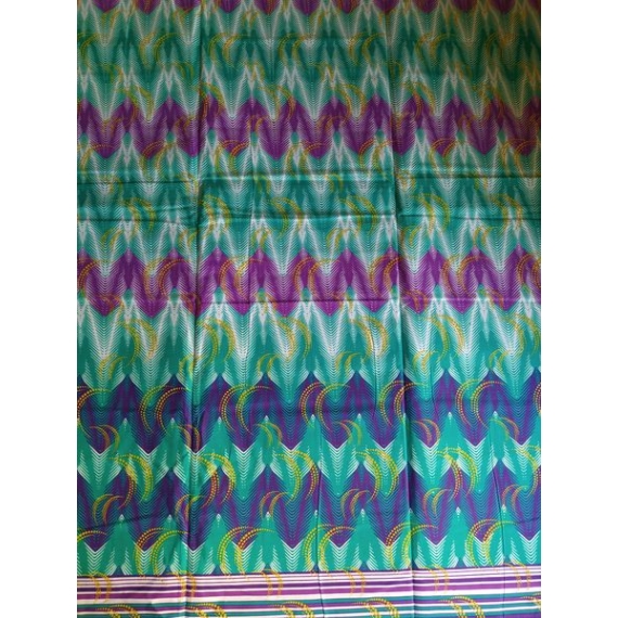 Türkiz-lila bordűrös afrika textil