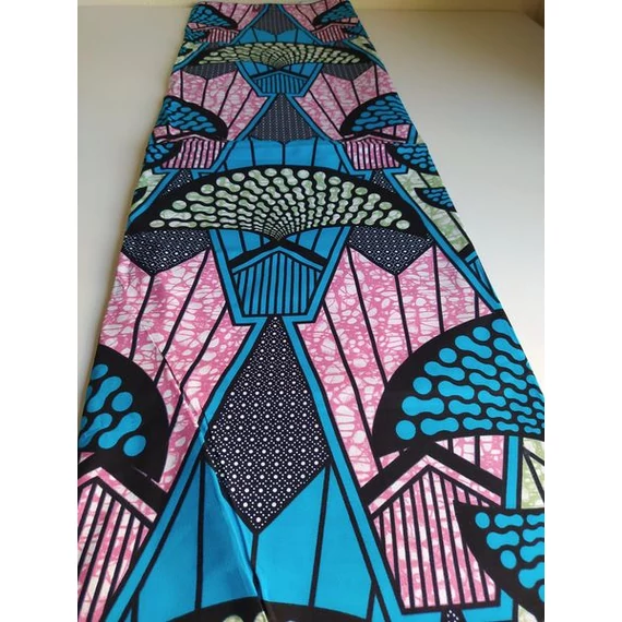 Kék rózsaszín afrika textil