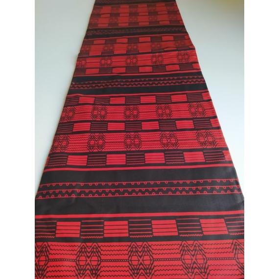 Piros-fekete ivory afrika textil