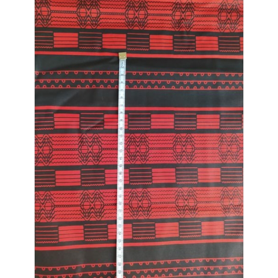 Piros-fekete ivory afrika textil