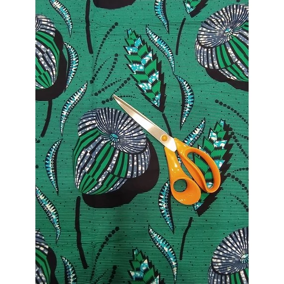 Türkiz mákvirág afrikai textil