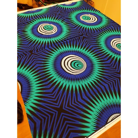Türkiz spirál afrikai textil