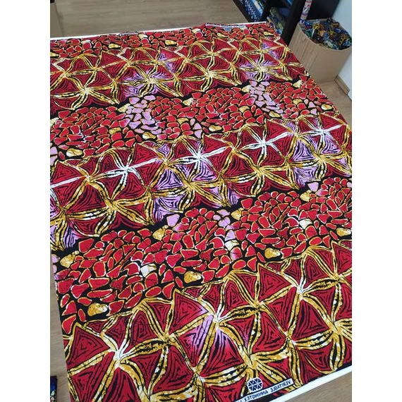 Bordó batik afrikai textil