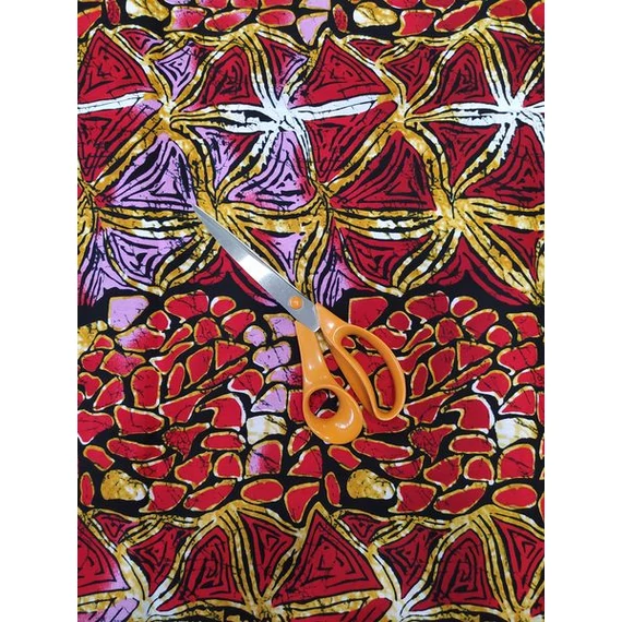 Bordó batik afrikai textil