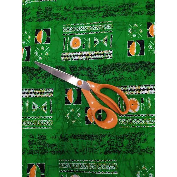 Zöld bogolán afrikai textil