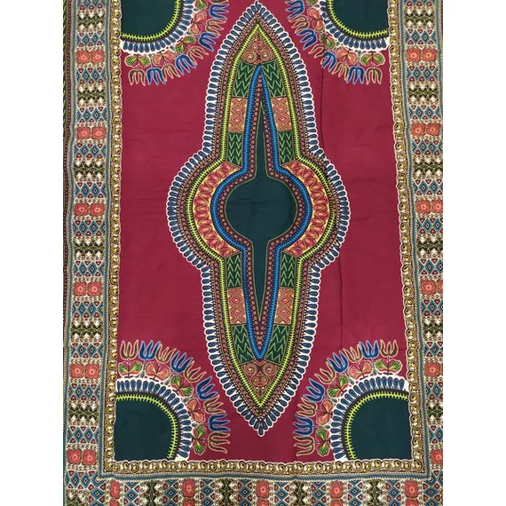 Bordó dashiki afrikai textil
