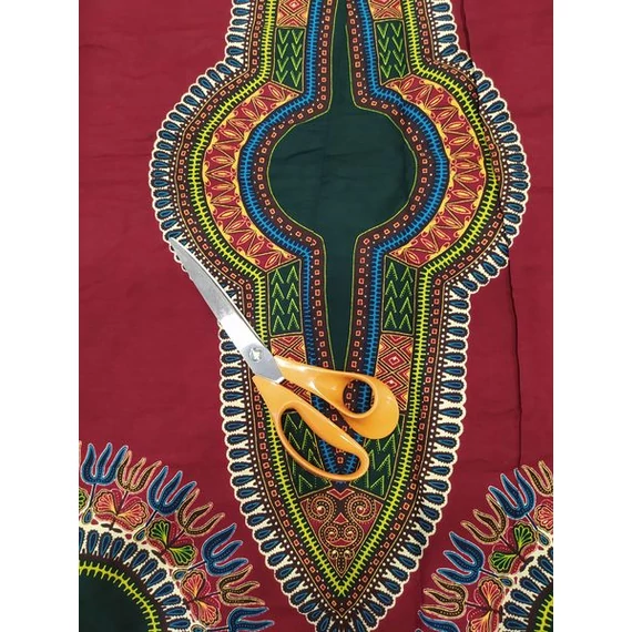 Bordó dashiki afrikai textil