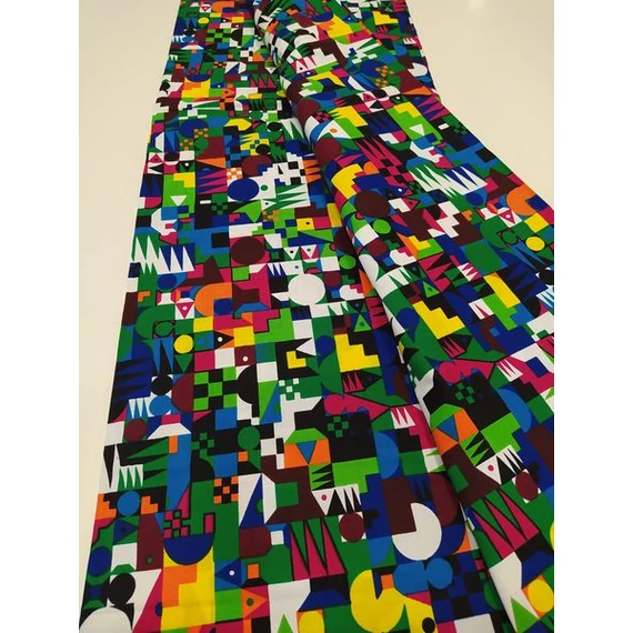 Zöld buborékok afrikai textil