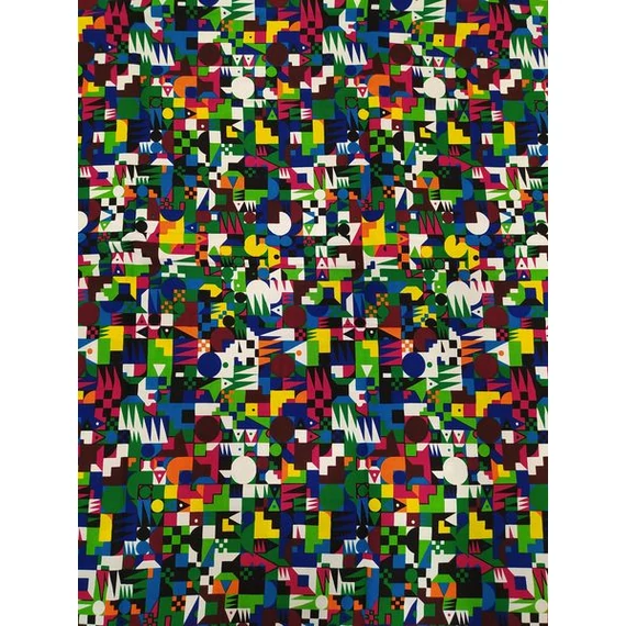 Zöld buborékok afrikai textil