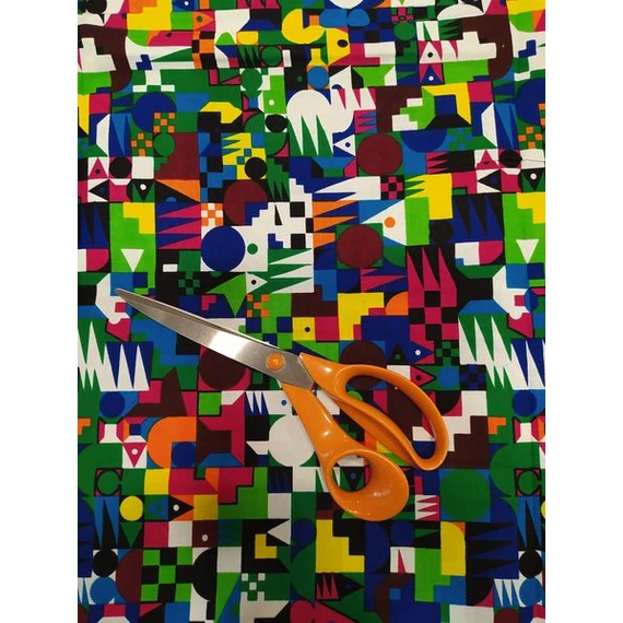 Zöld buborékok afrikai textil