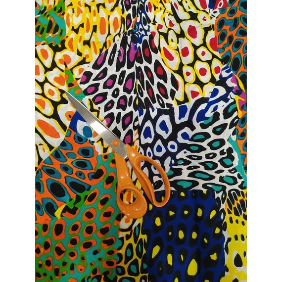 Szivárvány ocelot afrikai textil