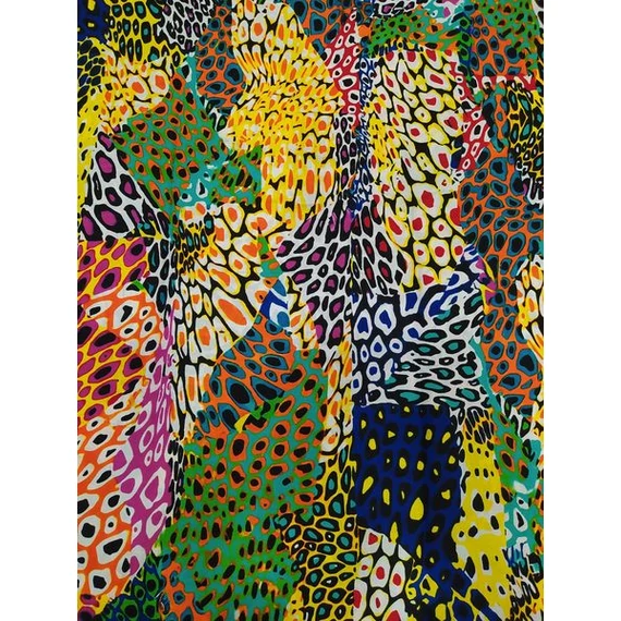 Szivárvány ocelot afrikai textil