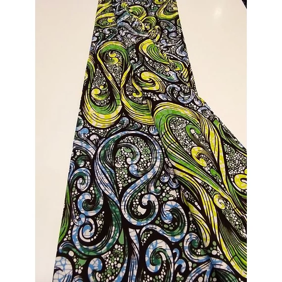 Rokokó hullámos afrikai textil