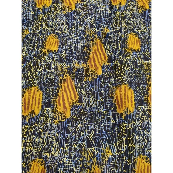 Kék mátrix afrikai textil