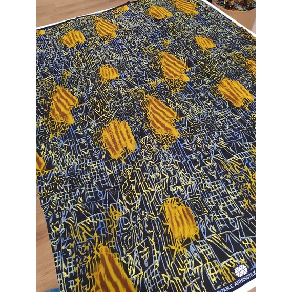 Kék mátrix afrikai textil