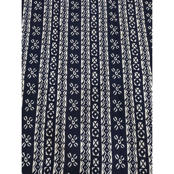 Sötétkék fehér bogolán afrikai textil