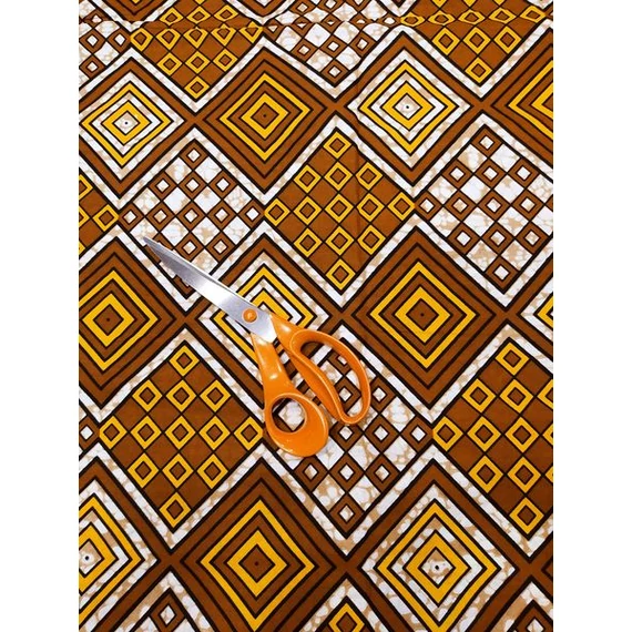 Barna rombuszos afrikai textil