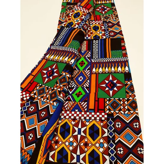 Bordó inka afrikai textil