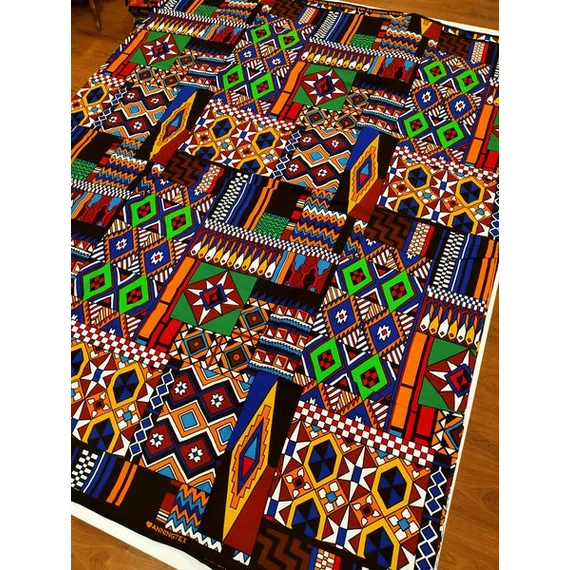 Bordó inka afrikai textil