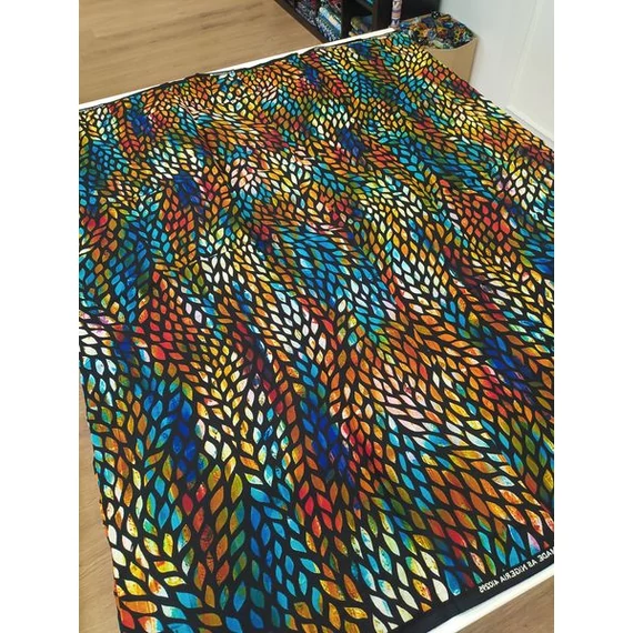 Hullámos akác afrikai textil
