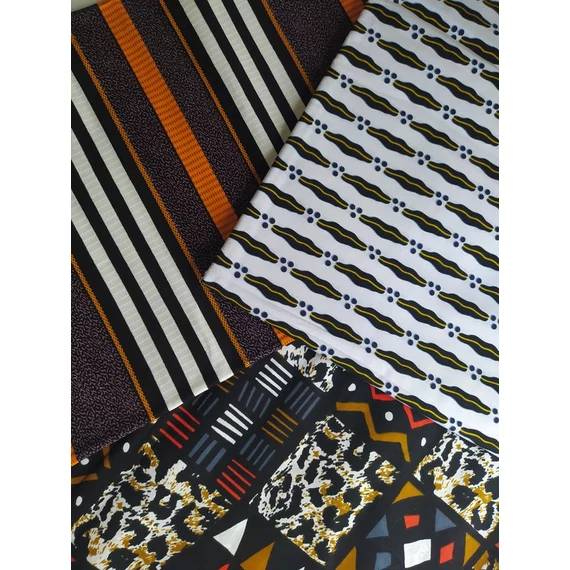 Fehér bajszos afrikai textil