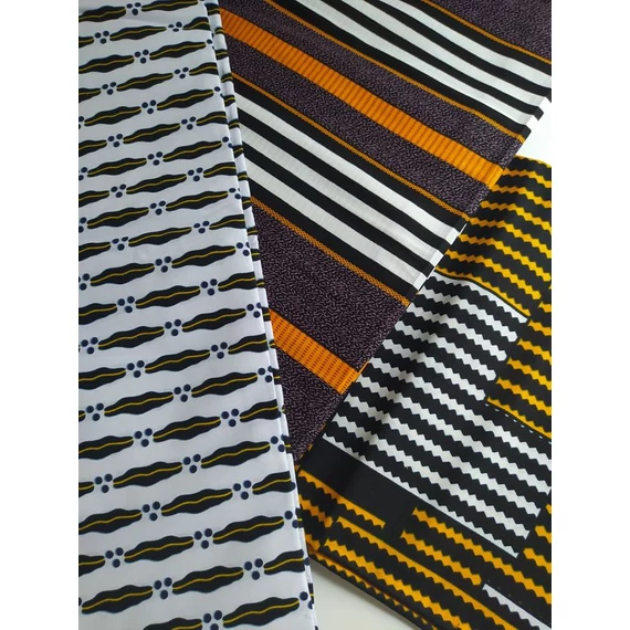 Fehér bajszos afrikai textil