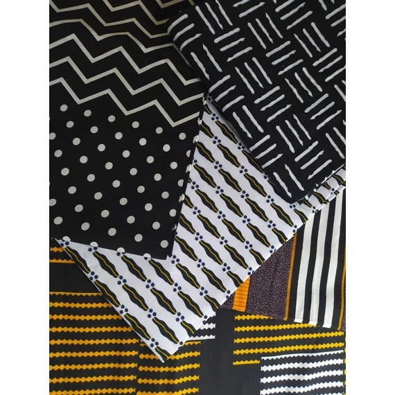 Fehér bajszos afrikai textil