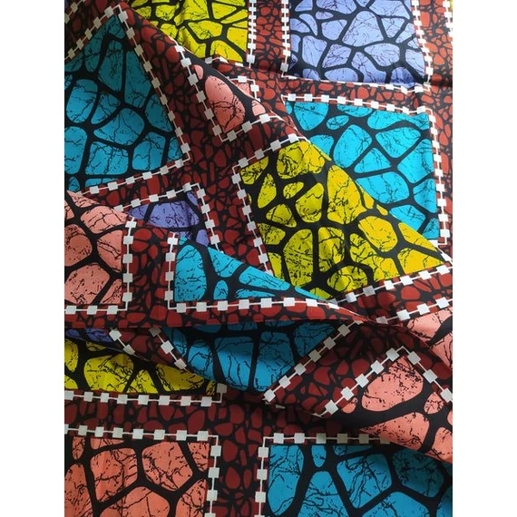 Márványos ablakok afrikai textil