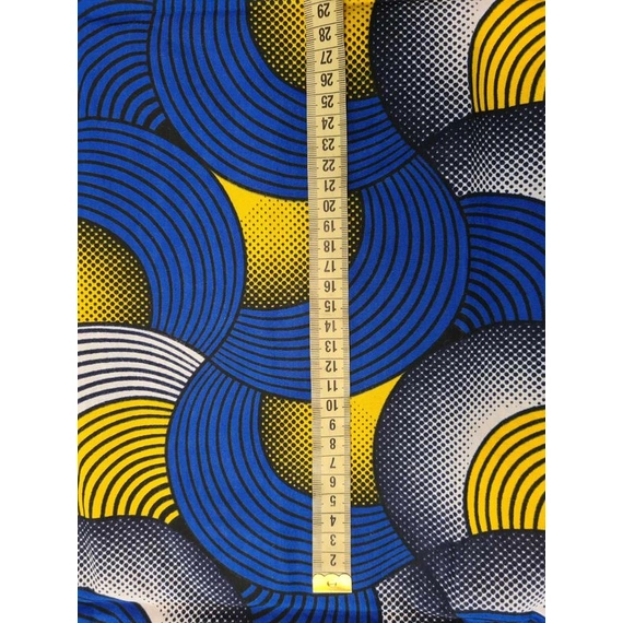 Kék-sárga hódfarkú afrikai textil