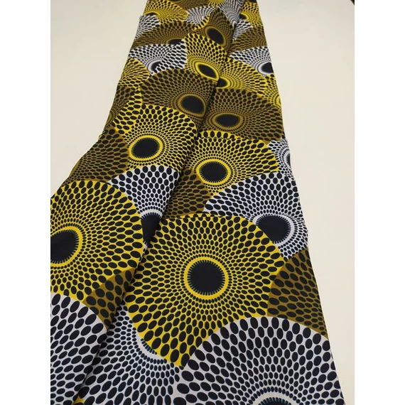 Sárga pénzeső afrikai textil