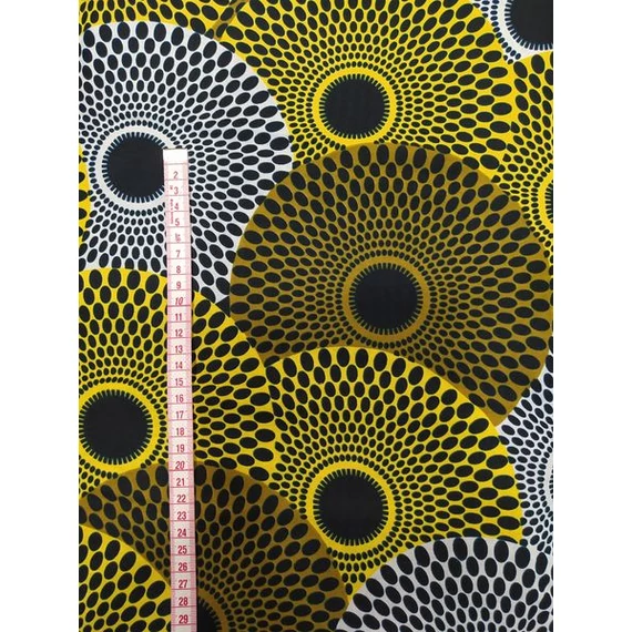 Sárga pénzeső afrikai textil